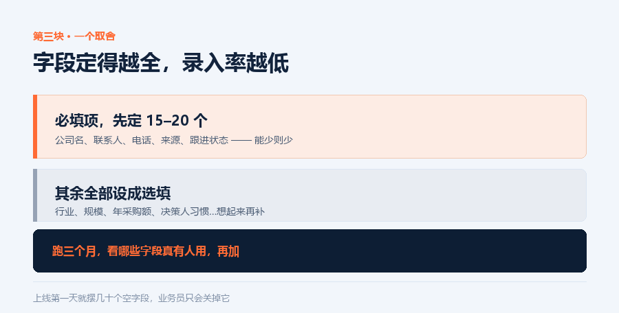 字段别贪多