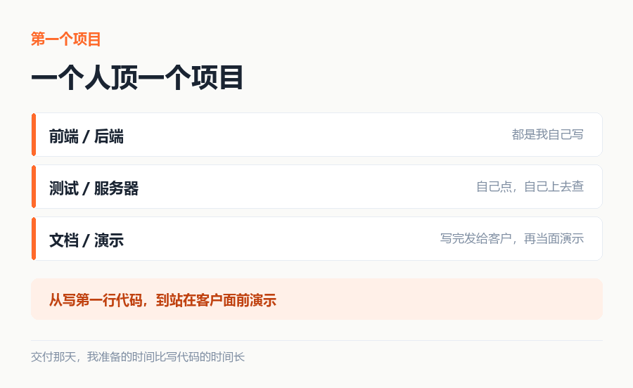 一个人顶一个项目
